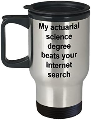 Чаша за пътуване актюер - актюерски подаръци - Моята диплома по актюерски науки превъзхожда вашето търсене в Интернет