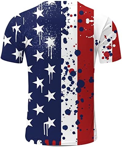 RUIRUILICO/ Мъжки Патриотични Фланелки с Флага на Америка на 4 юли, Летен Ежедневни Ризи с Къс ръкав, Удобна Блуза Свободно