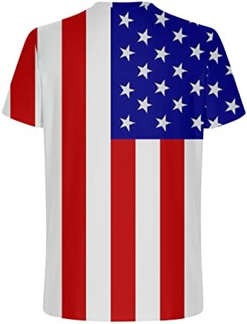 lcepcy Ризи с Флага на сащ за Мъже 2023 Летни Тениски с Кръгло деколте и Къс Ръкав с Графичен Модел на Четвърти Юли Патриотични