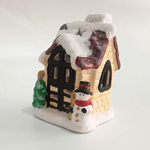 Коледна село NUOBESTY Snow Village е с подсветка от смола Коледна село с подсветка-чудесно допълнение към вашия коледен бижута, дисплеи, подарък за Коледа