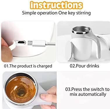 Електрическа кафеена чаша с автоматично разбъркване - акумулаторна, Преносима и Магнитна | Халба за автоматично смесване