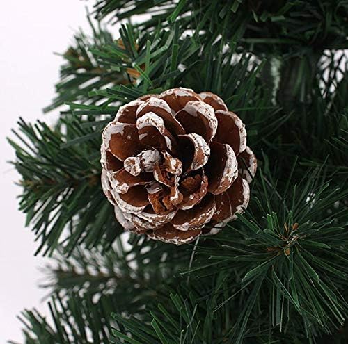 Цветът е Естествен Коледен Коледен Висулка Аксесоари Дърво Pineta 6шт Натурален Домашен Декор Стъклени Кристали