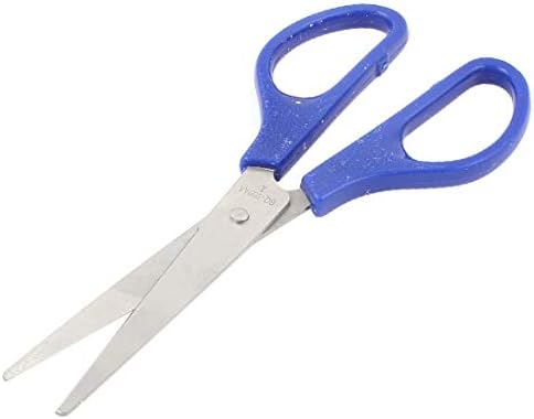 Нов училищен Нож за хартия с пластмасова дръжка Lon0167 надеждна ефективност, Ножици за производство на пощенски картички, албум за изрезки, Синьо (id: b29 20 28 d25)