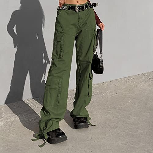 COKUERA / Обикновена Панталони Миди с висока Засаждане за Жени, Модни Панталони за тренировки, Тънки Широки Панталони,
