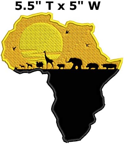 Африканско Сафари Ваканда 5,5Бродирана Нашивка, Приклеиваемая желязо или пришиваемая Декоративна Сувенир, Апликация за