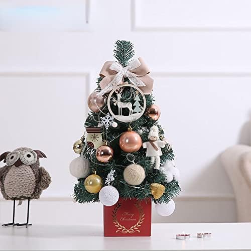 LIQEE Коледно Дърво, Розово Коледна Украса Коледен Подарък Работно Бюро, Мини Коледно Дърво за Набор от Бижута Украшение
