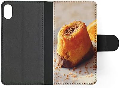Лепкава palm пудинг под формата на десерт, една чанта-портфейл с панти капак за мобилен телефон Apple iPhone Xs MAX