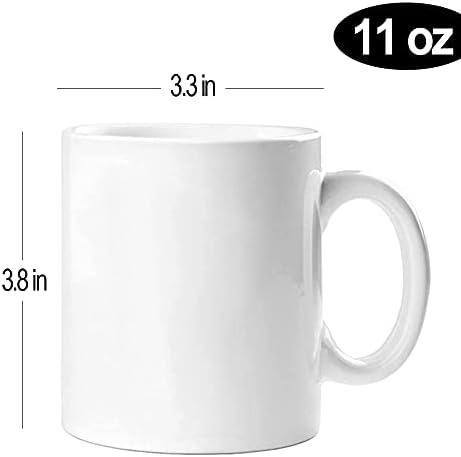 G HEAT-GOO 11 грама Двете Чаши, Празни Керамични Чаши с Бяло Покритие, Чаши за Кафе, Чаша за чай с Какао-Мляко, Подаръци