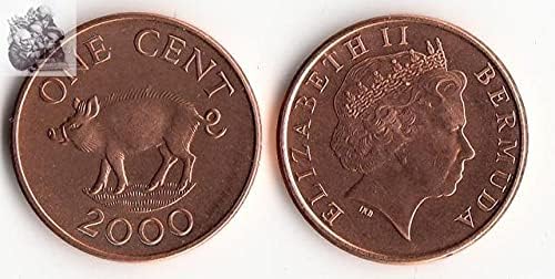 Mempermite Бермудските Острови 5 Точки Монета Година на Случайни Чуждестранни Монети Подарък Колекция KM45 1 Точка Монета Година на Случайни Чуждестранни Монети Събиране